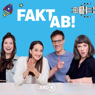 Das Podcastbild von "Fakt ab! Eine Woche Wissenschaft" mit Julia Nestlen, Sina Kürtz und Aeneas Rooch