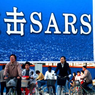 China: Ursprung der SARS-Pandemie 2002 - 2004. 