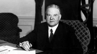 Herbert Hoover, US-Präsident (1929 bis März 1933), um das Jahr 1939