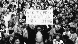 Montagsdemonstration in Leipzig am 24. Oktober 1989 mit ca. 300.000 Teilnehmern