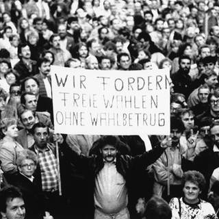 Montagsdemonstration in Leipzig am 24. Oktober 1989 mit ca. 300.000 Teilnehmern