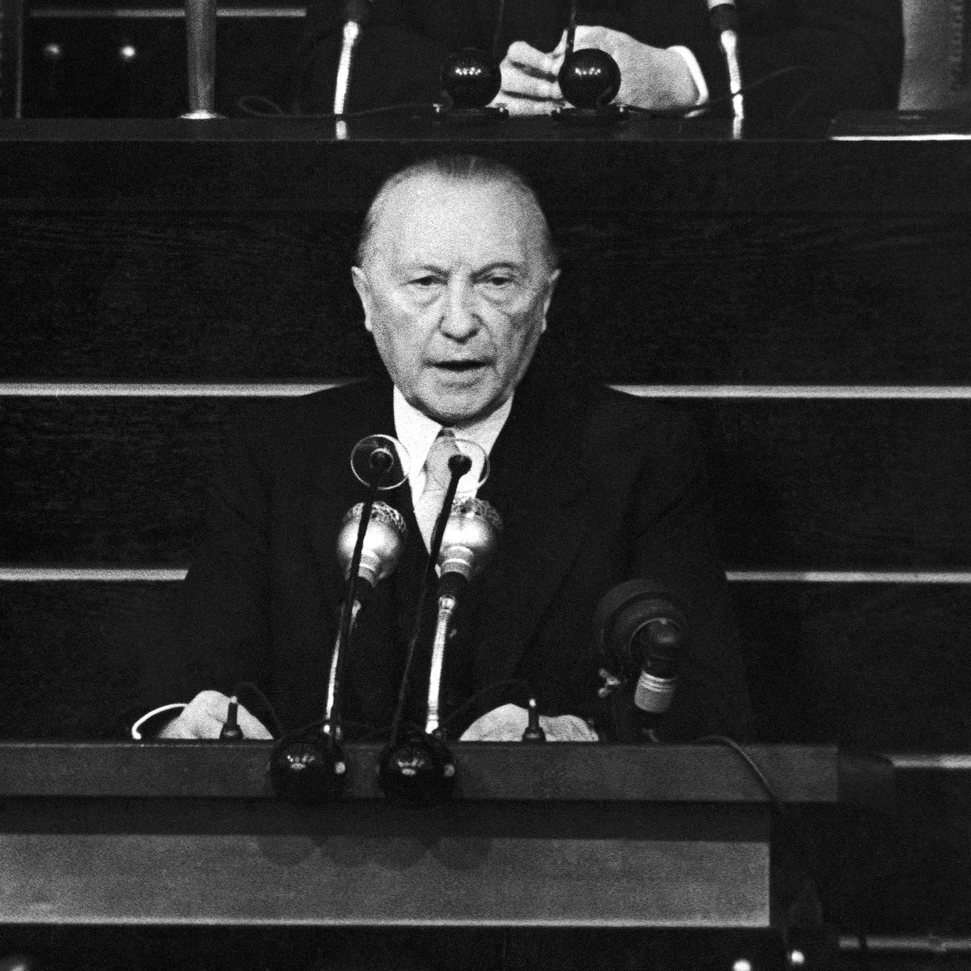 Bundeskanzler Konrad Adenauer: Regierungserklärung zum DDR-Volksaufstand | 17. Juni 1953: Volksaufstand in der DDR