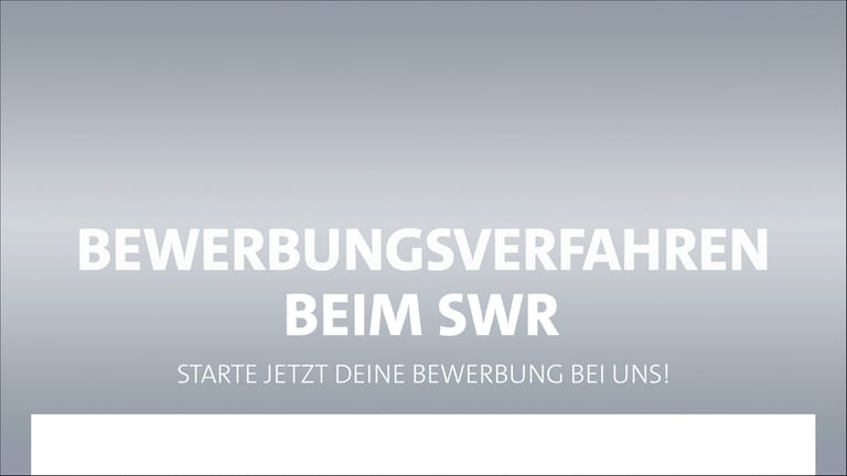 Bewerbungsverfahren im SWR (Foto: SWR)