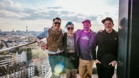 Das "Millennial Punk"-Produktionsteam: Felix, Diana, Flo, Nico (von links nach rechts)