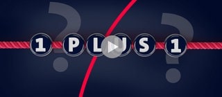 Cover des "1 plus 1"-Podcasts mit Playbutton