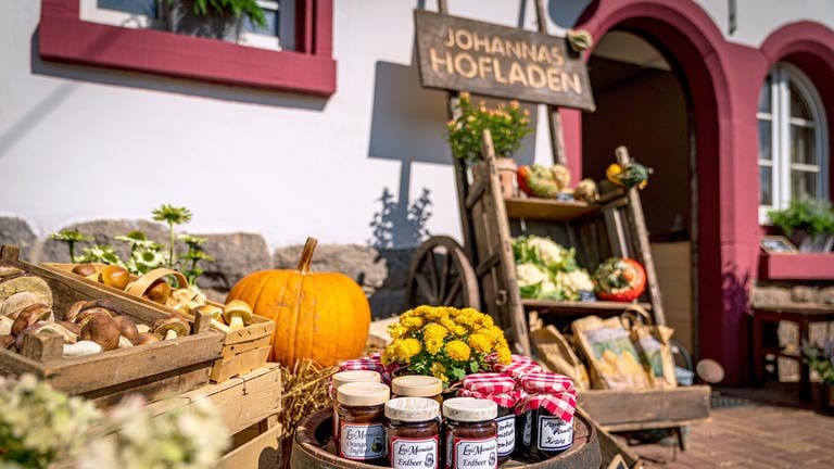 Eingang Johannas Hofladen auf dem Fallerhof