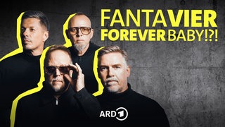 Podcast-Cover Fanta Vier Forever, Baby!?! mit den Fantastischen Vier (v.l.n.r.): Michi Beck, Thomas D, Smudo, And.Ypsilon. 