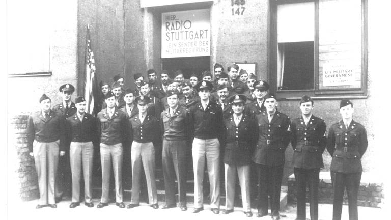 Mitarbeiter des Radio Stuttgarts im Jahr 1945