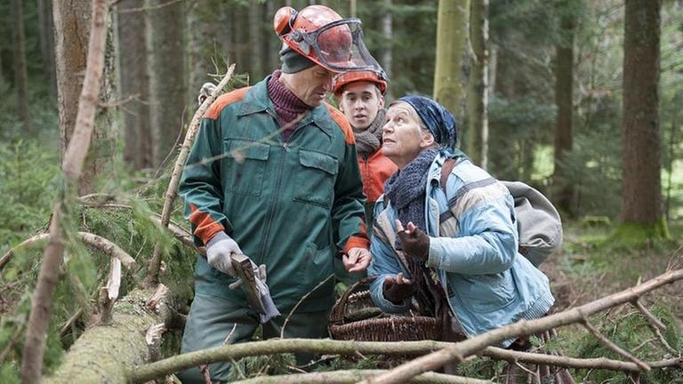 Karl, Sebastian und Lioba im Wald