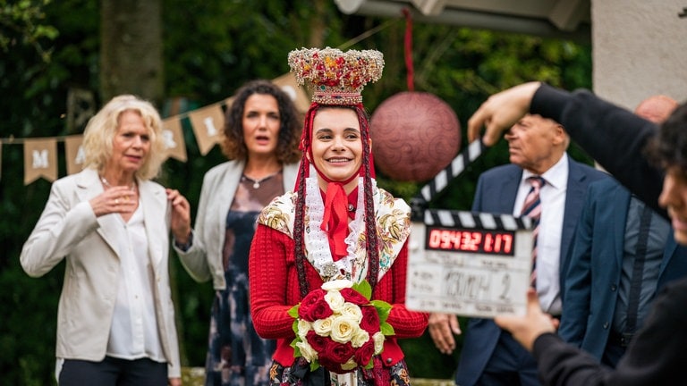 Dreh der Hochzeit von Jenny und Sebastian auf dem Fallerhof