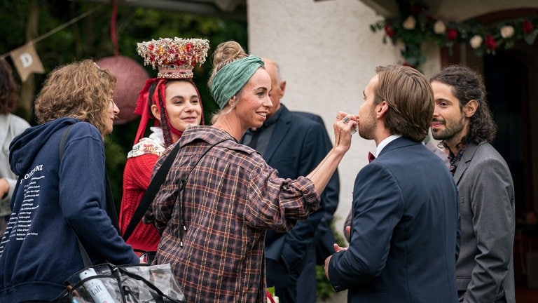 Dreh der Hochzeit von Jenny und Sebastian auf dem Fallerhof