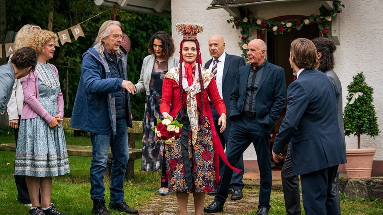 Dreh der Hochzeit von Jenny und Sebastian auf dem Fallerhof