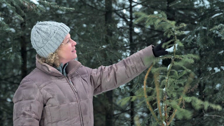 Bea im verschneiten Wald