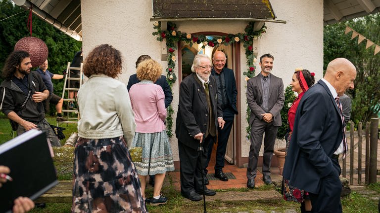 Dreh der Hochzeit von Jenny und Sebastian auf dem Fallerhof