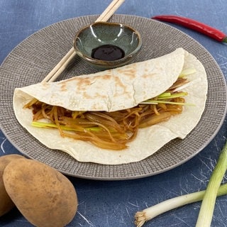 Wraps mit Kartoffelstreifen