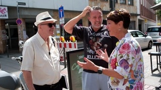 Sonja Faber-Schrecklein trifft den Dichter Bernd Fischle in Bad Cannstatt