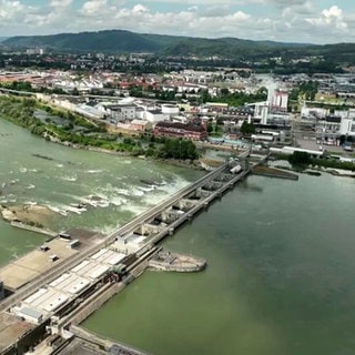 Das Rheinkraftwerk in Rheinfelden