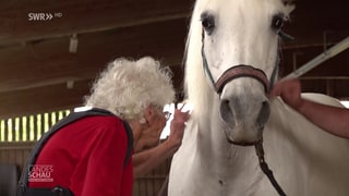 Krystyna Laskowski mit Pferd