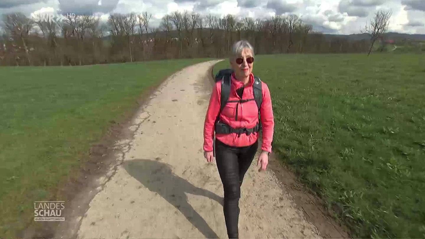 Irene Baum beim Wandern