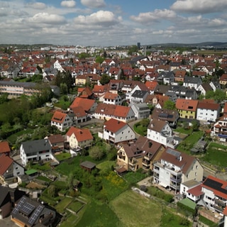 Sonja in Denkendorf: Der Ort von oben.