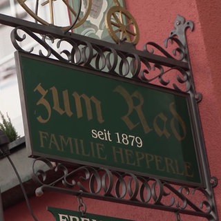 Außenschild "Zum Rad"