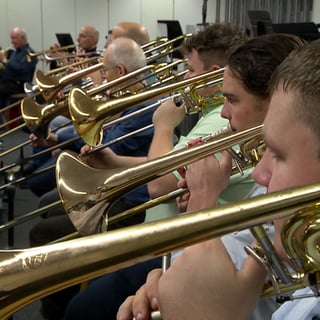 Musiker der SHW Bergkapelle Wasseralfingen