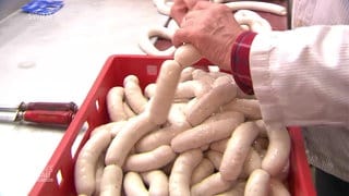 Vorbereitung der Weißwurst