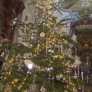 Christbaum in der Marienkapelle in Isny