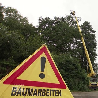 Warnhinweis vor Baumarbeiten