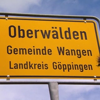 Ortsschild Oberwälden