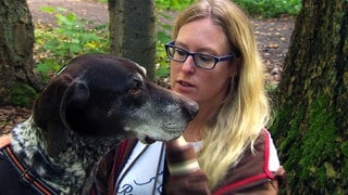 Tiersitterin Britta Rosenberg mit Hund