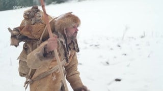 Markus Klek unterwegs wie in der Steinzeit