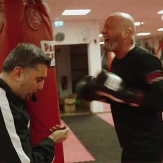 Uwe Hück beim Boxtraining