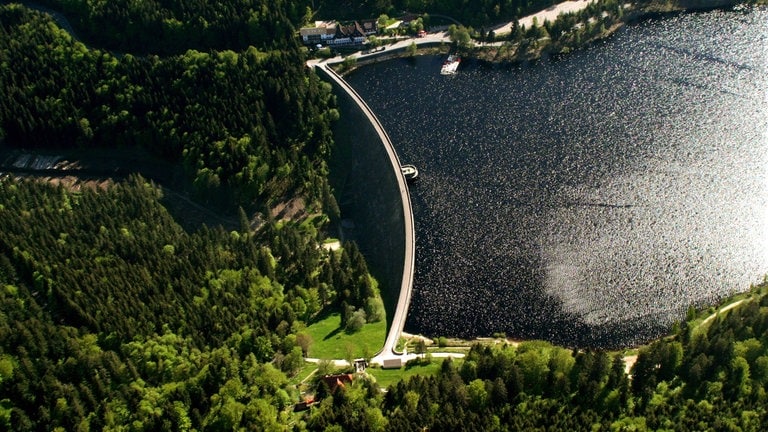 Schwarzenbachtalsperre von Oben