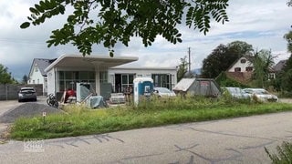 Eine alte Tankstelle umgebaut zu einem Wohnhaus