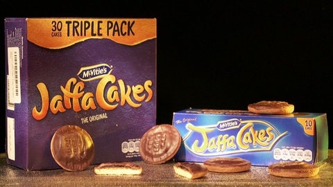 Jaffa Cakes vom britischen Gebäckhersteller Mc Vitie´s 