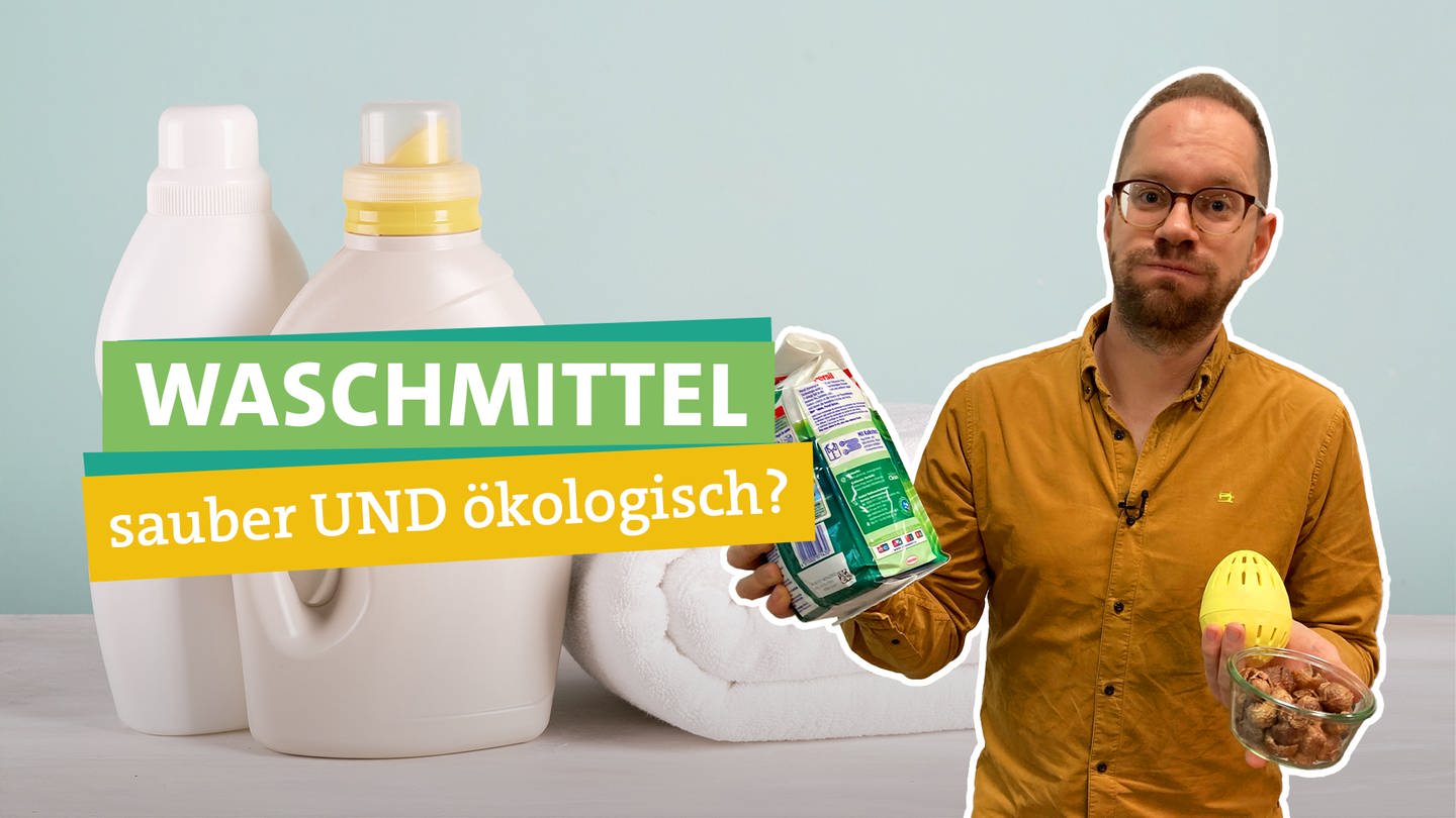 Tobias Koch checkt, ob und welche Waschmittel bzw. -alternativen nachhaltig und gut sind.