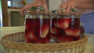 Birnen in Rotwein