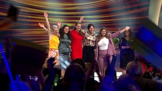 Die fünf Finalistinnen bei der Wahl der Deutschen Weinkönigin: Mariella Cramer, Juliane Schäfer, Luise Böhme, Katrin Lang, Sophie Hanke (v.l.n.r.)