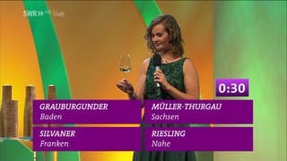 Eva Müller bei der Weinprobe