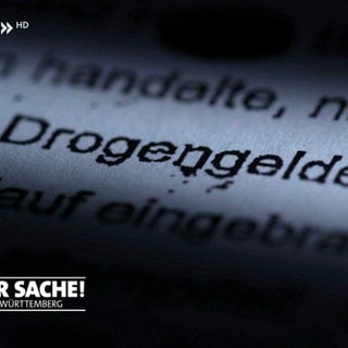 Auszug aus Schriftstück, Wort "Drogengeldern"