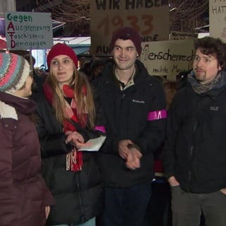 Demo gegen Rechtsextremismus