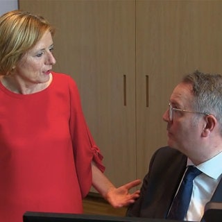 Malu Dreyer spricht mit Alexander Schweitzer