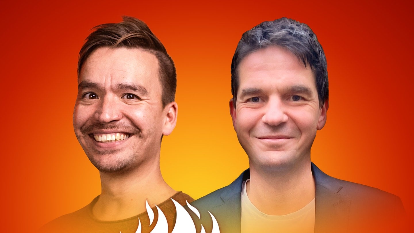 Benedikt Wisniewski und Bob Blume auf dem Podcast-Cover von 