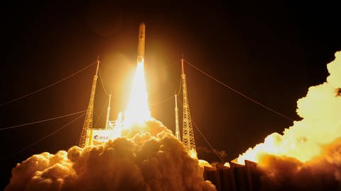 Die Raum-Sonde Bepi-Colombo ist Oktober 2018 am europäischen Weltraumbahnhof Kourou in Französisch-Guyana gestartet. (Foto: Pressestelle, ESA /Stephane Corvaja)