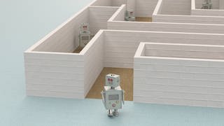 Roboter in einem Labyrinth