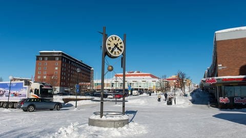 Der Parkplatz - das Zentrum Kirunas
