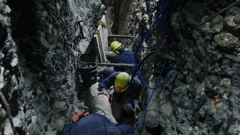 Archäologen im Salzbergwerk Hallstatt