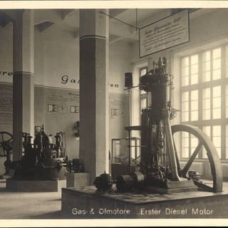 Der Prototyp des ersten Dieselmotors war über drei Meter hoch und wog mehrere Tonnen.