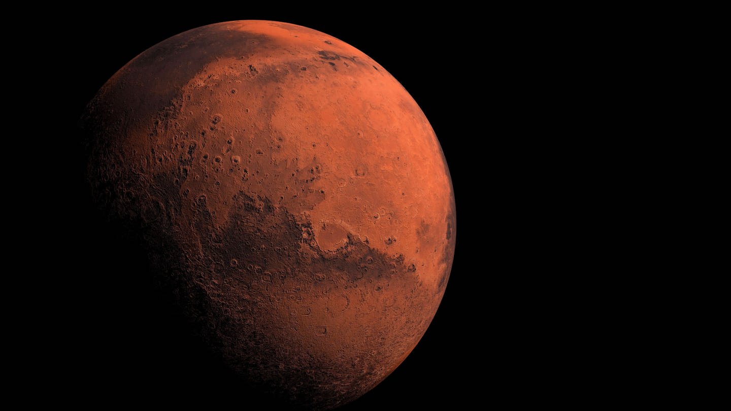 Der Mars im Weltraum.